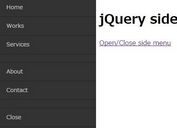 Simplest jQuery Side Push Menu Plugin - sidemenu.js