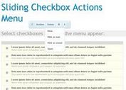 Sliding Checkbox Actions Menu