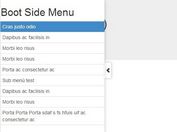 <b>Sliding Side Menu/Panel with jQuery and Bootstrap - BootSideMenu</b>