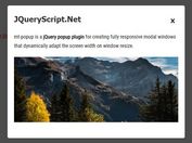 Smooth Adaptive Modal Window Plugin - jQuery mt-popup