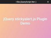 Sticky Header Notification Bar Plugin - jQuery stickyalert.js