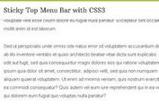 Sticky Top Menu Bar with CSS3