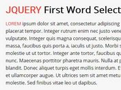 Styling First Word Of Any Element With jQuery And CSS
