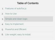 Automatic TOC Generator With Smooth Scroll - autoToc.js