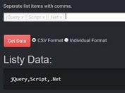 Easy Tag Editing Control With jQuery - listy-text