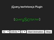 Configurable Text Wave Effect In jQuery - textWave.js