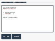 Textarea Character/Line Count And Limit Plugin - jQuery textArea.js
