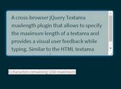 Cross-browser Textarea Maxlength Plugin - jQuery maxlength.js