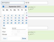 Customizable Time Picker For jQuery UI Datepicker - Timepicker-Addon