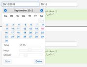 Customizable Time Picker For jQuery UI Datepicker - Timepicker-Addon