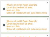 Tiny Growl-like Toast Notification Plugin With jQuery - mk-notiX