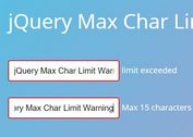 Tiny jQuery Character Limit Plugin For Text Input