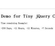Tiny jQuery Countdown Timer Plugin