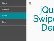 Touch-enabled Burger Push Menu Plugin With jQuery - SwipeNav