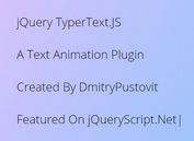 Add Typing Effect To Existing Text - jQuery TyperText.JS