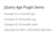 User Friendly Time Formatting Plugin with jQuery - Age