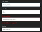 Validate Form Data Using Regex - jQuery ManyaJS