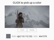 Canvas Based Video Color Picker Plugin With jQuery