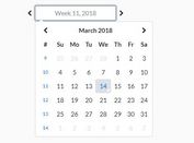 Minimal Week Picker Component For Bootstrap 4