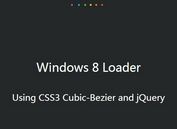 Windows 8 Style Page Loader with CSS3 and jQuery