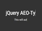 Animate The Typing Of Text On A Page - jQuery AEO-TypeWriter