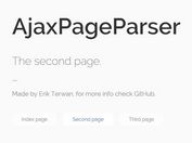 Asynchronous Page Loading Plugin In jQuery - AjaxPageParser