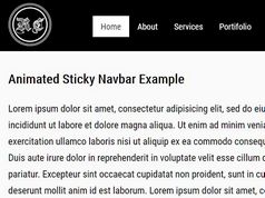 Animated Sticky Navbar With jQuery And CSS3