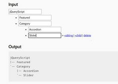 ASCII Folder Tree Generator In jQuery - Tree Builder