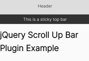 Auto-hiding Sticky Navbar Plugin - jQuery ScrollUpBar