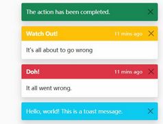 Bootstrap 5 Toast & Snackbar Manager - jQuery Toast.js