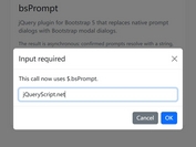 Async Modal Dialog That Replaces window.prompt - bsPrompt