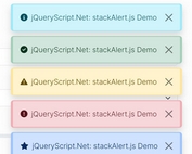 Stacked Bootstrap 5 Toast Notification Plugin - jQuery stackAlert