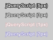 Apply Borders To Text Characters Using Text Shadow - jQuery Stroke
