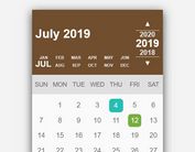Elegant Calendar & Date Selector In jQuery - Calender.js