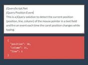 Fire An Event On Caret Position Change - jQuery Position Event