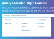 Cascading Selection Box Plugin With jQuery - Cascader