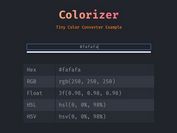 A Tiny Color Converter With jQuery - Colorizer