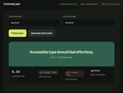 Check WCAG Color Contrast in JavaScript - colorContrast.js