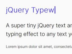 Configurable Text Typing Effect - jQuery Typewriter.js