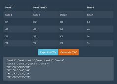Convert HTML Table Into CSV - jQuery tableToCsv