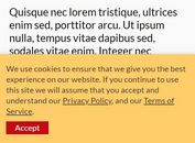 Tiny Clean Cookie Consent Bar In jQuery - GRT
