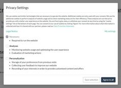 Cookie Consent Settings Modal With jQuery And Bootstrap