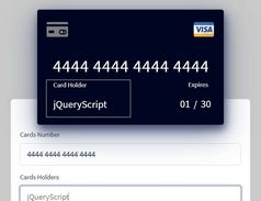 jQuery Credit Card Input Mask Plugin - Credit.js | Free jQuery Plugins