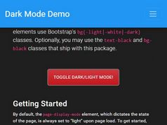 Minimal Dark & Light Mode Toggler For Bootstrap 4