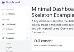 Minimal Dashboard Skeleton Based On Bootstrap 5/4