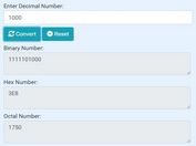 Decimal To Binary/Hex/Octal Converter - jQuery Decimal Conversion