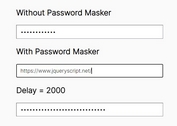 Delayed Password Masking jQuery Plugin - jQuery mask-password.js