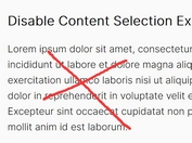 Prevent Content Theft By Disabling Text Selection