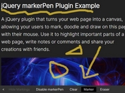 Draw And Mark On Webpage With markerPen jQuery Plugin