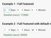 Set Duration In Days, Hours And Minutes - durationPicker.js